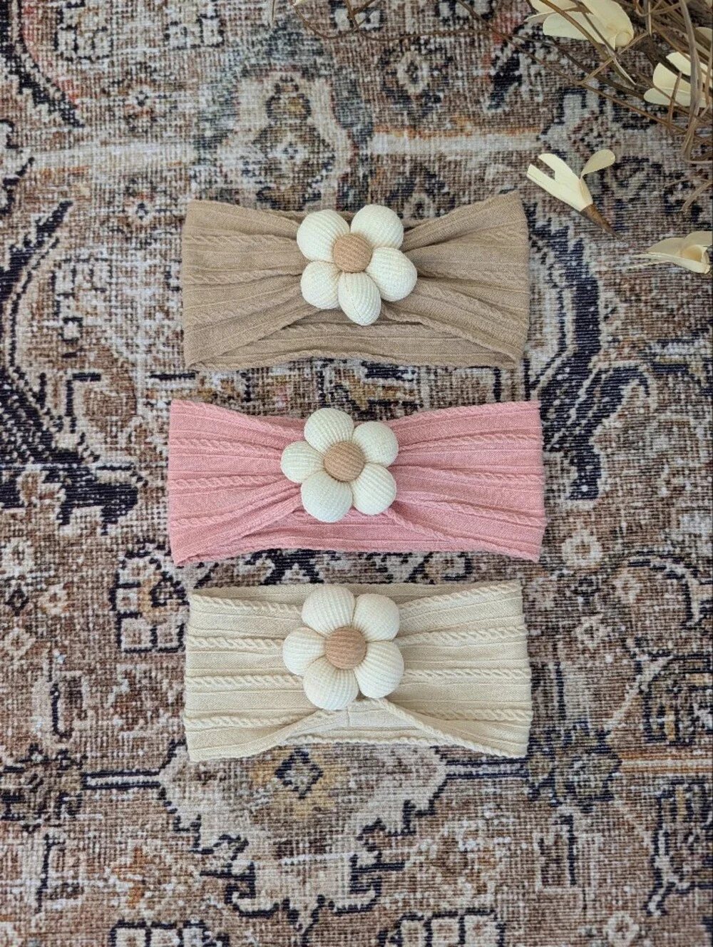 Baby girl flower headband set